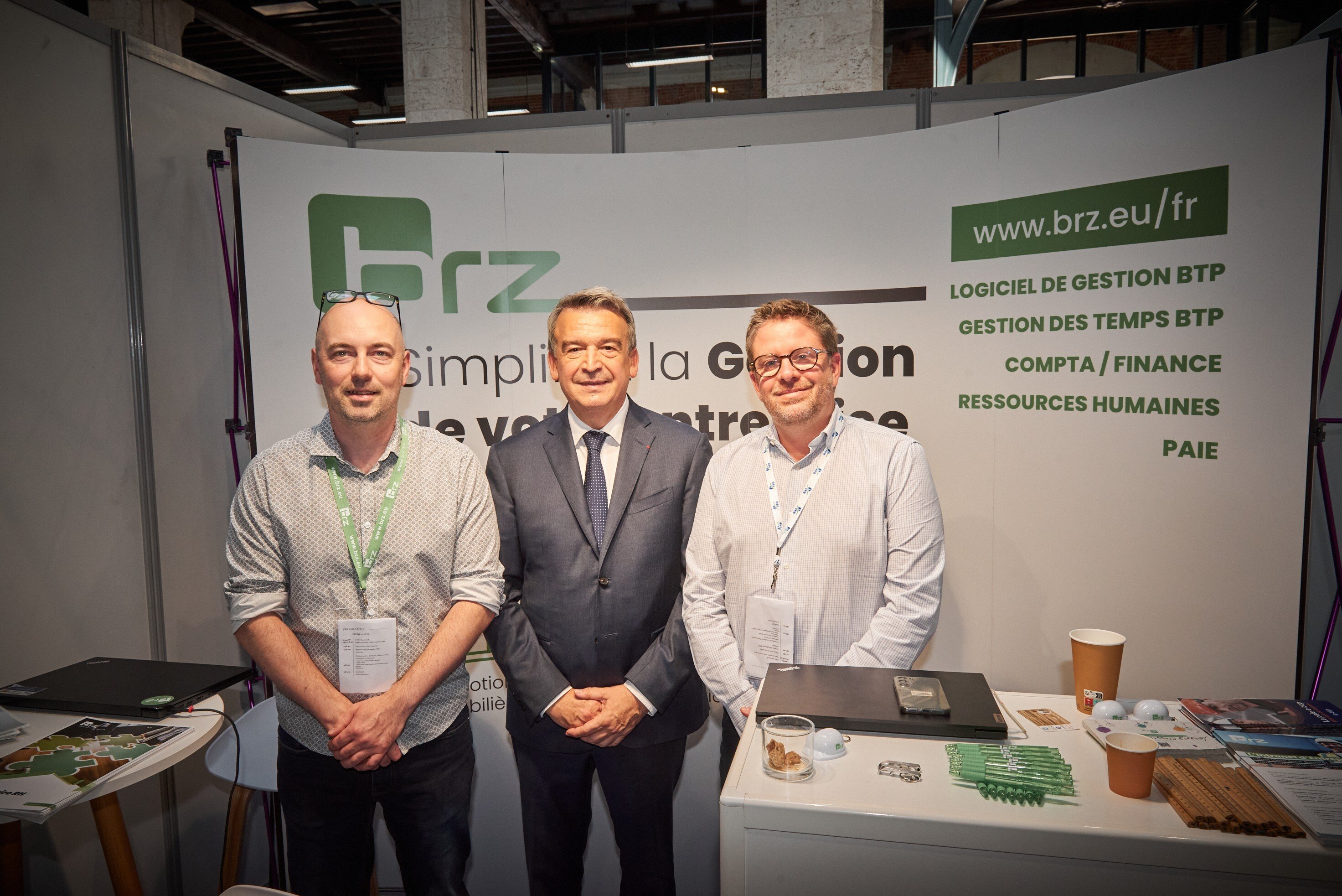 Photo de Olivier Salleron sur le stand de BRZ France lors du congrès de la FFB