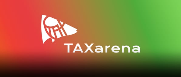 Das Logo der TAXarena ist zu sehen