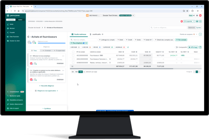 caputre d'écran de la plateforme pennylane et de la page partage expert comptable